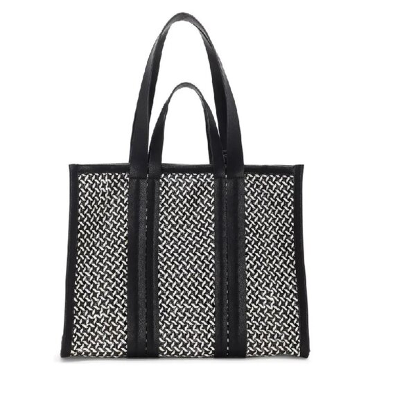 Vince Camuto Indra Woven Rattan & Leather Tote - Picture 3 of 3